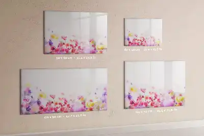 Beschreibbare Magnettafel im Design Wiesenblumen