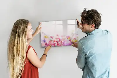 Beschreibbare Magnettafel im Design Wiesenblumen