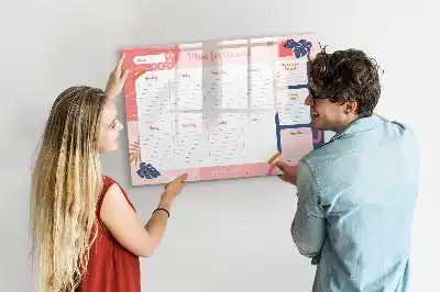 Wochenplaner beschreibbare Magnettafel