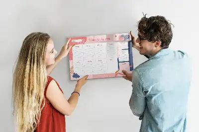 Wochenplaner beschreibbare Magnettafel