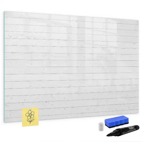Schreib-Magnettafel im Design eines Holzbretter-Musters
