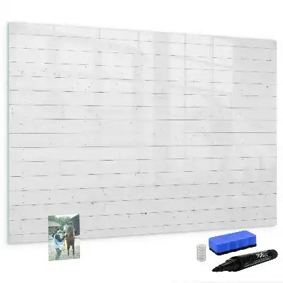 Schreib-Magnettafel im Design eines Holzbretter-Musters