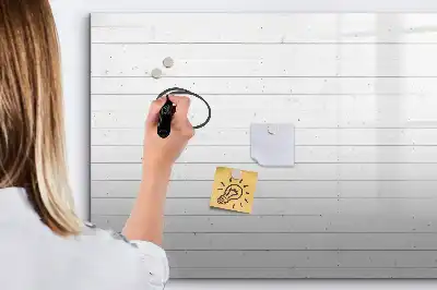 Schreib-Magnettafel im Design eines Holzbretter-Musters