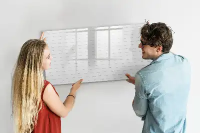 Schreib-Magnettafel im Design eines Holzbretter-Musters