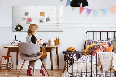 Schreib-Magnettafel im Design eines Holzbretter-Musters