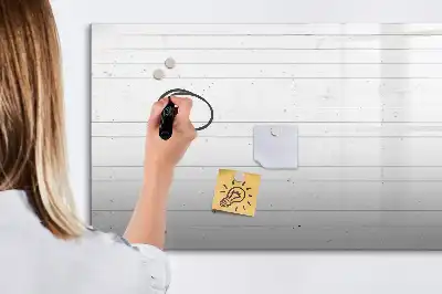 Schreib-Magnettafel im Design eines Holzbretter-Musters