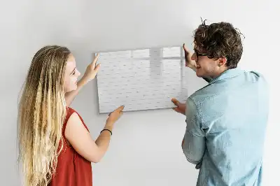 Schreib-Magnettafel im Design eines Holzbretter-Musters