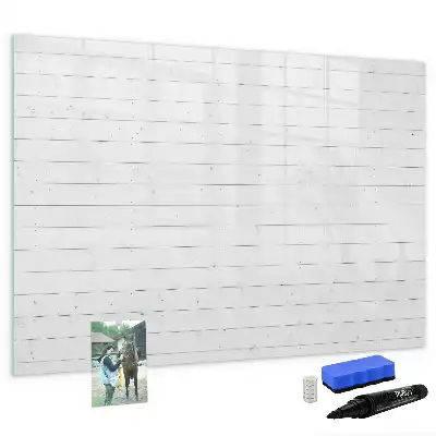 Schreib-Magnettafel im Design eines Holzbretter-Musters