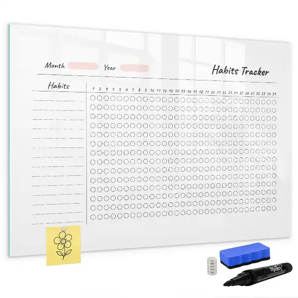 Gewohnheiten-Tracker beschreibbare Magnettafel