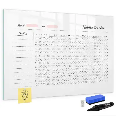 Gewohnheiten-Tracker beschreibbare Magnettafel