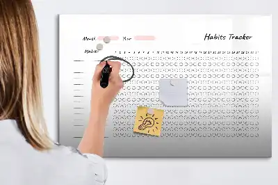 Gewohnheiten-Tracker beschreibbare Magnettafel