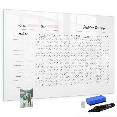 Gewohnheiten-Tracker beschreibbare Magnettafel