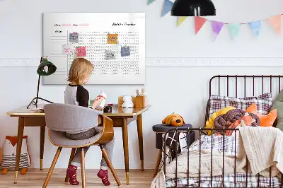 Gewohnheiten-Tracker beschreibbare Magnettafel