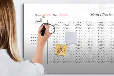 Gewohnheiten-Tracker beschreibbare Magnettafel