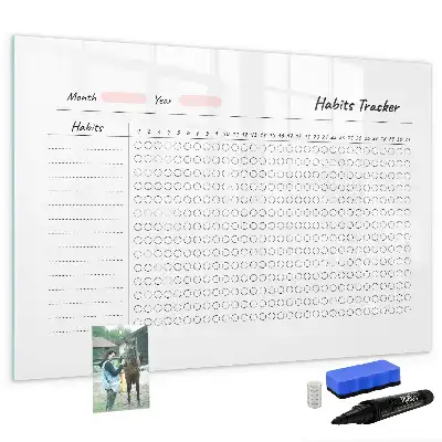 Gewohnheiten-Tracker beschreibbare Magnettafel