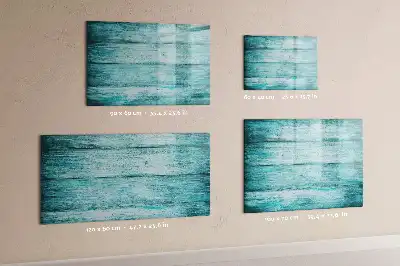 Beschreibbare Magnettafel in altem blauem Holz