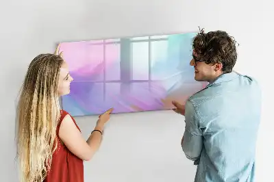 Schreib-Magnettafel mit Motiv Bunte Federn