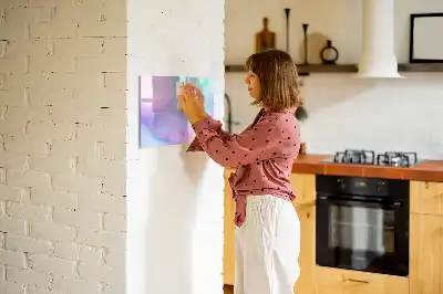 Schreib-Magnettafel mit Motiv Bunte Federn