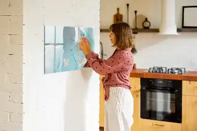 Beschreibbare Magnettafel in Dekor-Marmoroptik