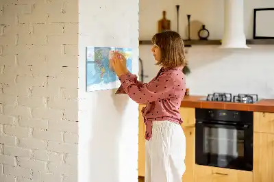 Politische Weltkarte als magnetische Schreibtafel