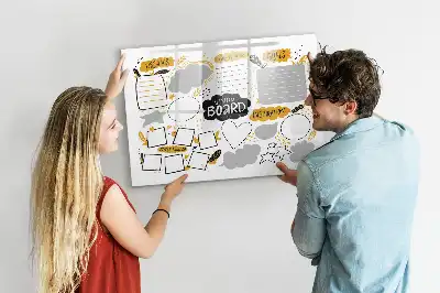 Schreib-Magnettafel für Neujahrsziele