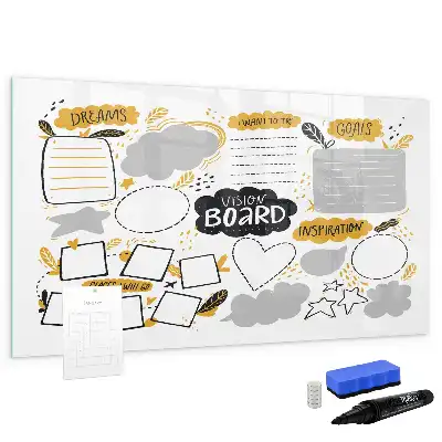 Schreib-Magnettafel für Neujahrsziele