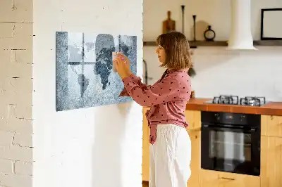 Magnetische Schreibtafel Motiv Weltkarte