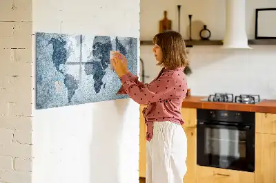 Magnetische Schreibtafel Motiv Weltkarte