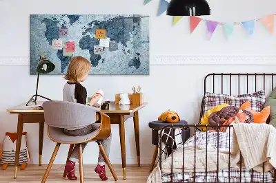 Magnetische Schreibtafel Motiv Weltkarte
