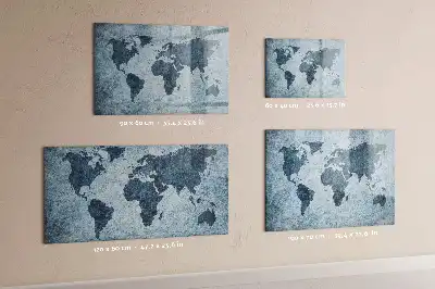 Magnetische Schreibtafel Motiv Weltkarte