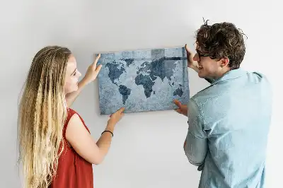 Magnetische Schreibtafel Motiv Weltkarte