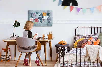 Magnetische Schreibtafel Motiv Weltkarte