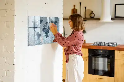 Magnetische Schreibtafel Motiv Weltkarte