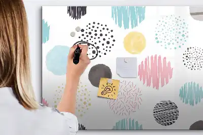 Schreib-Magnettafel mit geometrischem Muster