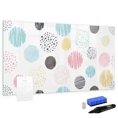Schreib-Magnettafel mit geometrischem Muster