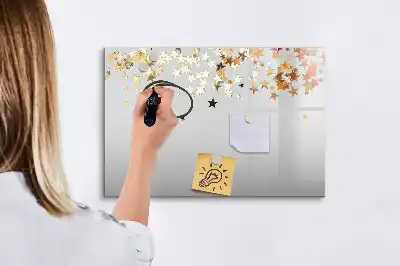Schreib-Magnettafel mit Sternenmotiv