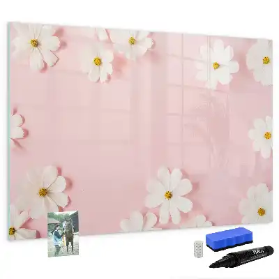Magnettafel beschreibbar mit Gänseblümchen Motiv