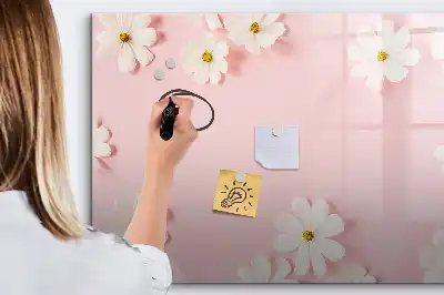 Magnettafel beschreibbar mit Gänseblümchen Motiv