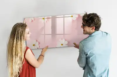 Magnettafel beschreibbar mit Gänseblümchen Motiv