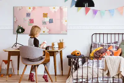 Magnettafel beschreibbar mit Gänseblümchen Motiv