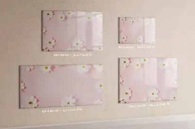 Magnettafel beschreibbar mit Gänseblümchen Motiv