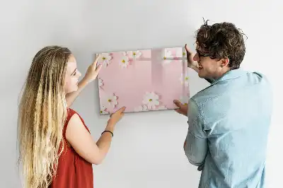 Magnettafel beschreibbar mit Gänseblümchen Motiv