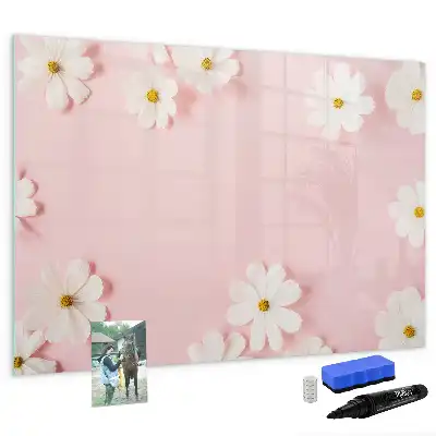 Magnettafel beschreibbar mit Gänseblümchen Motiv