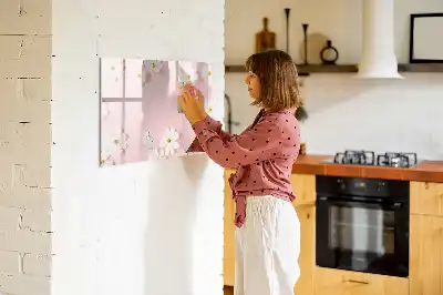 Magnettafel beschreibbar mit Gänseblümchen Motiv