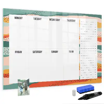 Schreib-Magnettafel als Retro-Wochenplaner