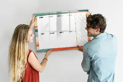 Schreib-Magnettafel als Retro-Wochenplaner