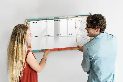 Schreib-Magnettafel als Retro-Wochenplaner