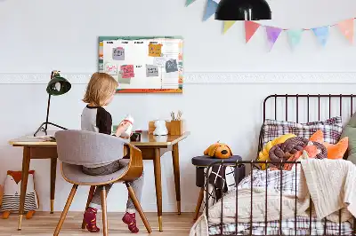 Schreib-Magnettafel als Retro-Wochenplaner