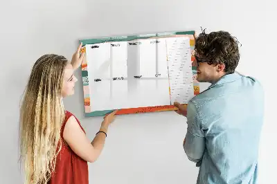 Schreib-Magnettafel als Retro-Wochenplaner