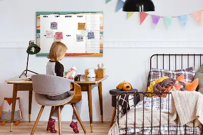 Schreib-Magnettafel als Retro-Wochenplaner